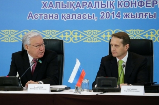 Сергей Нарышкин: Парламентарии России и Казахстана будут четко взаимодействовать в целях мирного разрешения внутриукраинского конфликта