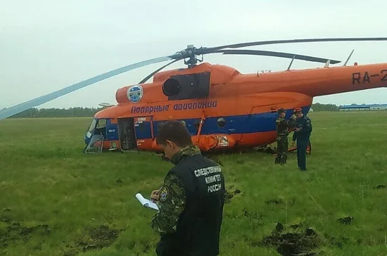 Одна из причин аварийной посадки вертолета Ми-8Т в Омской области &mdash; попадание птицы в двигатель