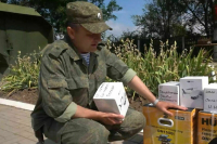 Для военных привезли гуманитарный груз в Донецк