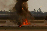 На аэродроме в Калужской области упал беспилотник