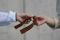 Лучшее место для георгиевской ленты — бант на груди