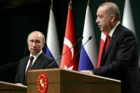 Песков назвал конструктивной первую часть переговоров Путина и Эрдогана
