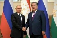 Путин проводит встречу с президентом Таджикистана в Бишкеке