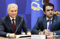 Володин обсудил с Рустами Эмомали подготовку к заседанию ПА ОДКБ