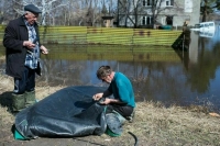 Тюменский губернатор сообщил, что рост уровня воды в Ишиме замедлился