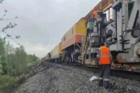 Движение восстановлено на железной дороге в Коми, где поезд сошел с рельсов