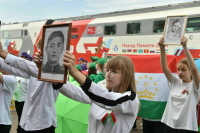 Участников «Поезда Памяти» торжественно встретили в Могилеве