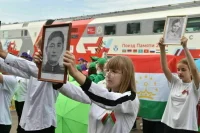 Участников «Поезда Памяти» торжественно встретили в Могилеве