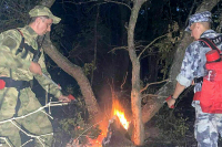 Пожар в Коктебеле помогают тушить больше 50 бойцов Росгвардии