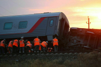 Уцелевшие при сходе поезда вагоны отправились в Адлер