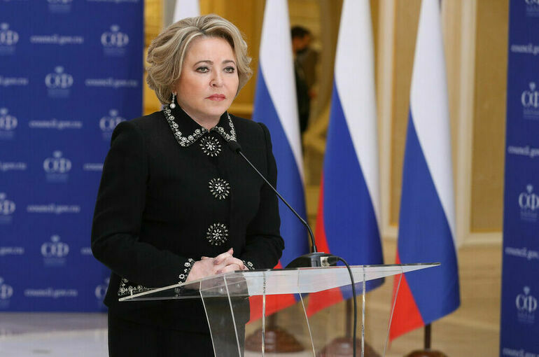 Матвиенко: Женщины должны быть в авангарде построения справедливого миропорядка