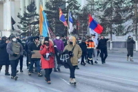 Протестующие перекрыли центральный проспект в Улан-Баторе