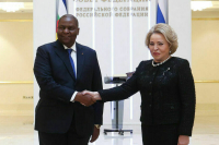 Матвиенко: Визит лидера ЦАР в Россию говорит о высоком уровне дружеских связей