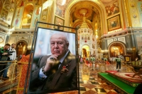 В храме Христа Спасителя началось прощание с Зурабом Церетели