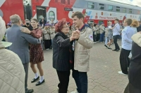 «Поезд Памяти» в Могилеве встретили «Вальсом дружбы»