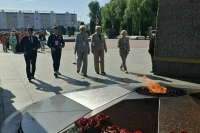 Участники «Поезда Памяти» возложили цветы к Вечному огню в Витебске