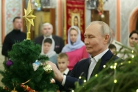 Путин поздравил россиян с Рождеством