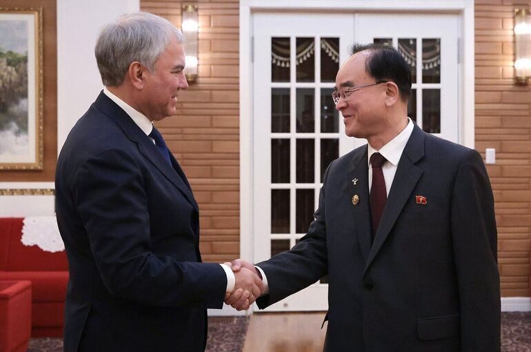 Володин поблагодарил КНДР за помощь в борьбе с неонацистами