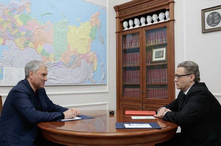 Володин встретился с губернатором Вологодской области Филимоновым