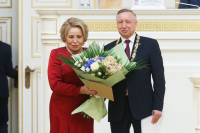 Матвиенко поздравила губернатора Петербурга Беглова с юбилеем