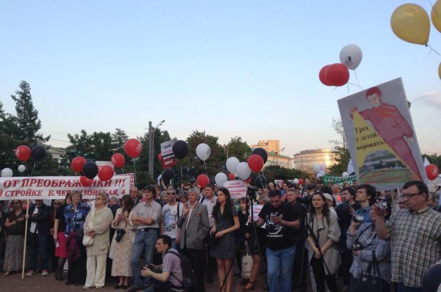 Митинг в защиту исторической застройки проходит в Москве