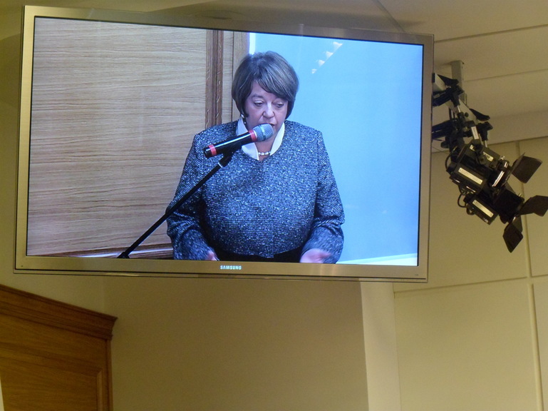 Выступает Елена Кальницкая, гендиректор ФГБУ культуры Государственный музей-заповедник Петергоф