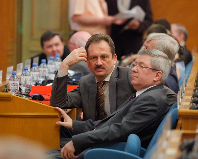Перед открытием форума. Валерий Горегляд и Александр Торшин