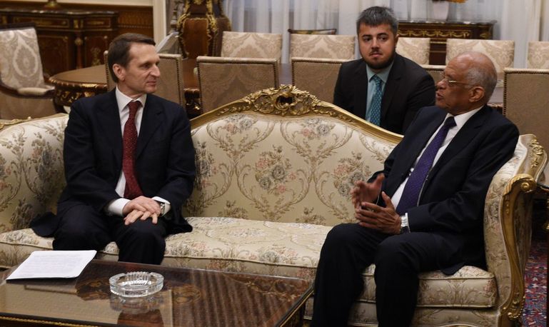 Сергей Нарышкин и председатель парламента Египта Али Абдель Аль