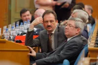 Перед открытием форума. Валерий Горегляд и Александр Торшин