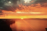 Закат на Онежском озере
