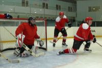 На воротах - зам.председателя Валерий Ижицкий