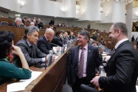 Сенаторы перед заседанием
