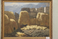 ...и Ю.Магомедова На току (холст, масло, 95х72см)