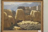 ...и Ю.Магомедова На току (холст, масло, 95х72см)