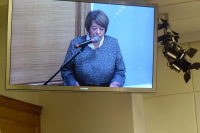 Выступает Елена Кальницкая, гендиректор ФГБУ культуры Государственный музей-заповедник Петергоф