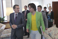 Телеведущий Максим Галкин и Председатель Госдумы Сергей Нарышкин