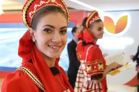 Приветствия посетителям выставки