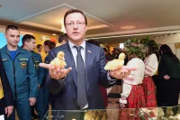 Сенатор Дмитрий Азаров с утятами
