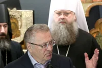 Владимир Жириновский и Митрополит Ростовский и Новочеркасский – председатель Синодального отдела религиозного образования и катехизации РПЦ Меркурий