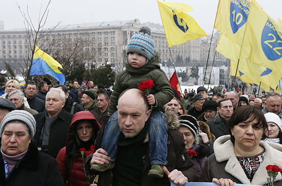 Три года после «евромайдана»: в Киеве митингуют, страна остаётся в кризисе