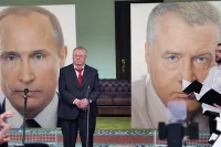 Художник Россин для выставки «Лицо России» выбрал десять героев, среди которых Президент Владимир Путин и лидер ЛДПР Владимир Жириновский