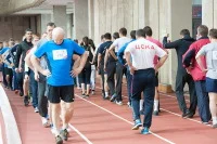 Сдачу нормативов предваряла разминка