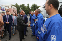 Вячеслав Володин передал станции скорой помощи в Пензе ключи от 25 новых машин