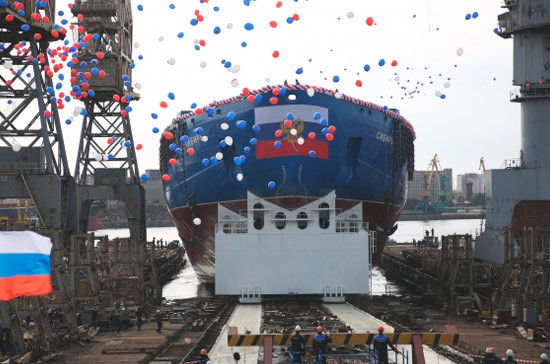 Ледокол «Сибирь» укрепит потенциал атомного флота России, заявил Путин