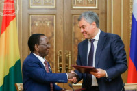 Володин подписал коммюнике о развитии межпарламентского сотрудничества с Национальным собранием Гвинеи
