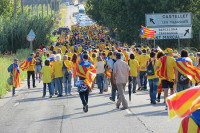 Жители Барселоны организовали акцию в поддержку независимости Каталонии