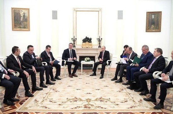Путин: Москва и Белград прорабатывают возможность участия Сербии в «Турецком потоке»