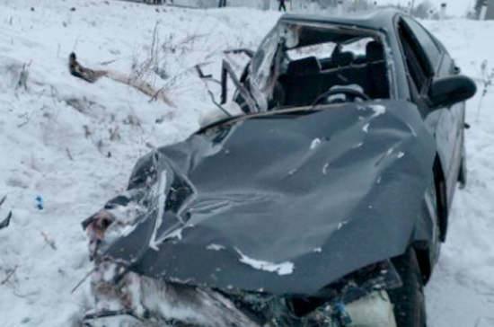 В Чувашии пассажирский поезд столкнулся с иномаркой