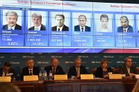 После обработки 99% протоколов Путин набирает 76,65% голосов на выборах президента