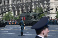Самоходная гаубица 2С19 "Мста-С" на Параде в честь 73-летия победы в Великой Отечественной Войне.Фото: ПГ/Юрий Инякин